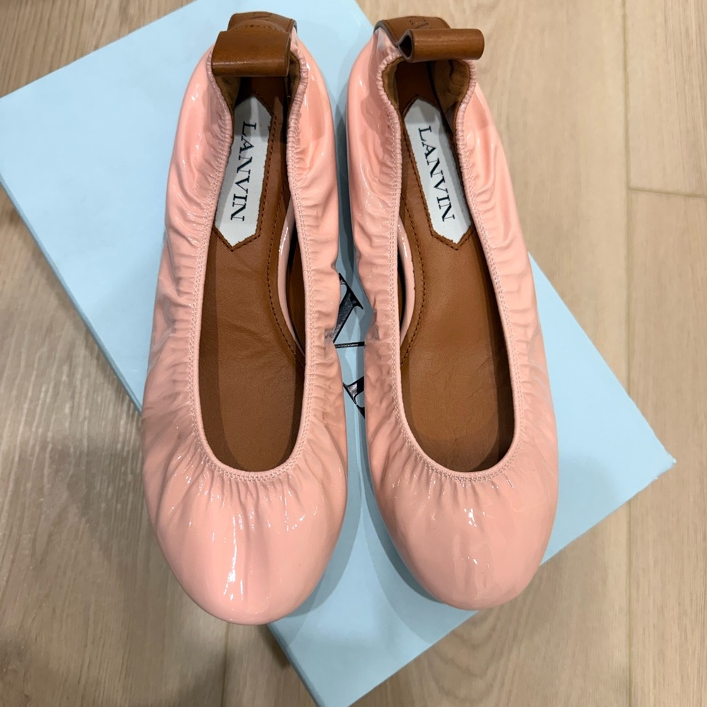 Lanvin Blush Pink Leather Flats - Picture 5 of 5